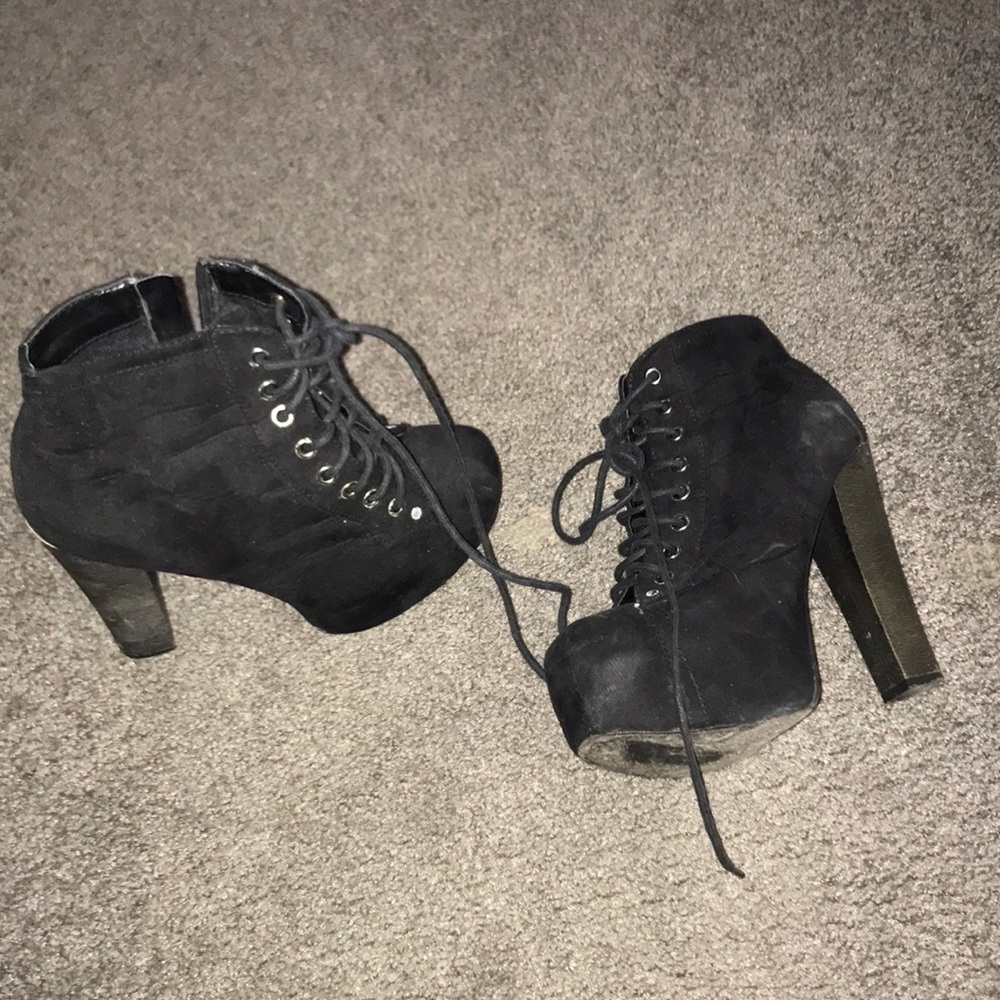 Lace up booties